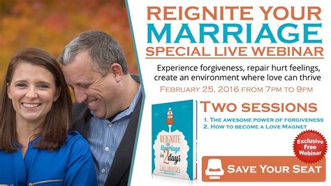 Reignite Your Marriage live webinar - YouTube