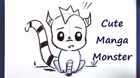 How to Draw a Manga Monster - Super Cute and Easy - YouTube