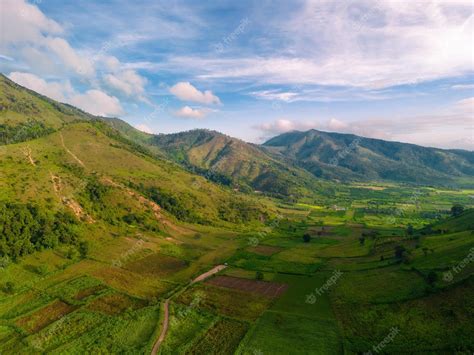 Premium Photo | Aerial view of chu dang ya volcano mountain with da quy ...