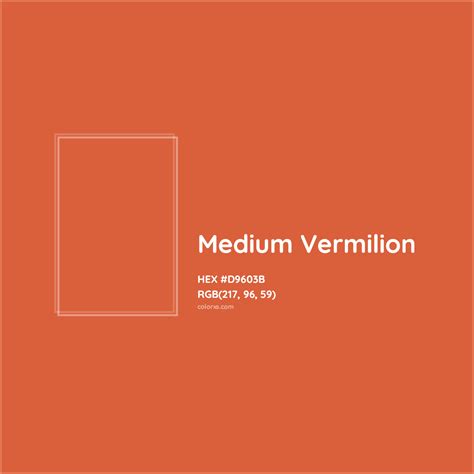 About Medium Vermilion - Color meaning, codes, similar colors and paints - colorxs.com