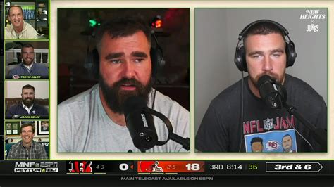 Travis and Jason Kelce join the Manning Cast on 'MNF' to talk about ...