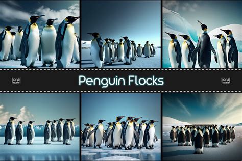 Penguin Flocks Background Graphic by lionalstudio · Creative Fabrica