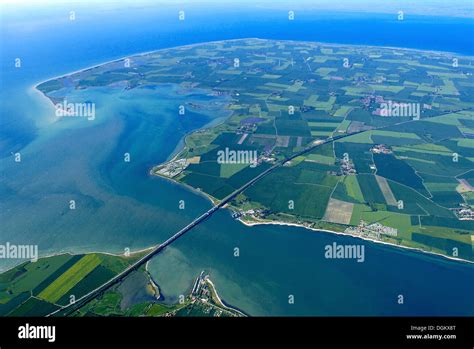 Aerial view, Fehmarn Sound Bridge at Fehmarn Sound, Fehmarn Island, Fehmarn, Fehmarn Island ...