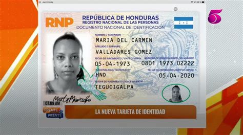 Así será la nueva tarjeta de identidad en Honduras, según el RNP