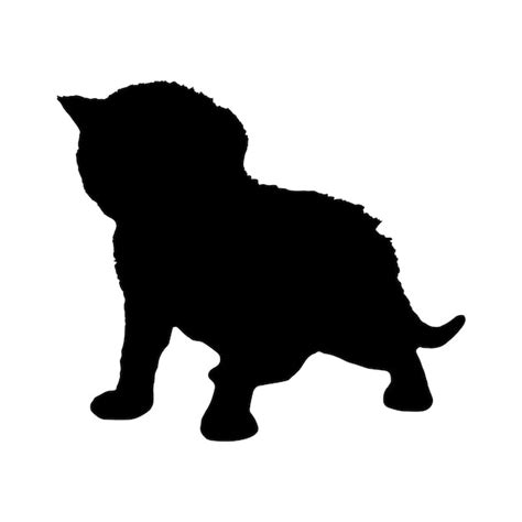 Premium Vector | Silhouette of a cat on a white background