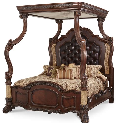 Victoria Palace King Canopy Bed from Aico (61000EKBED4-29) | Coleman Furniture