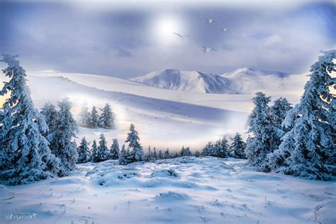 The icy landscape by annemaria48 on DeviantArt