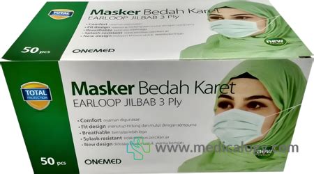 Jual Masker Medis Hijab OneMed box 50pcs Murah