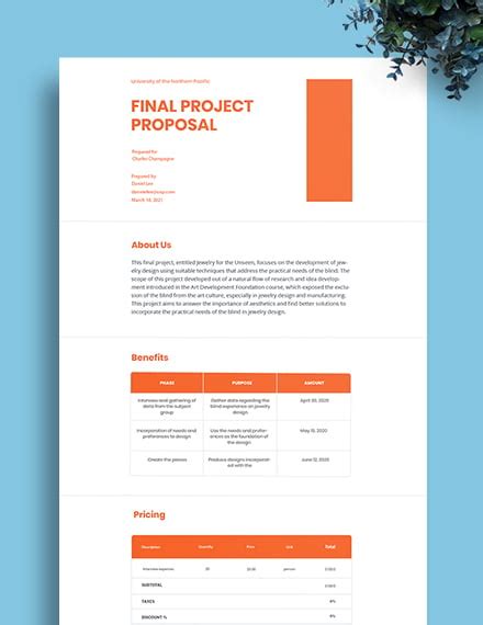 9+ FREE Project Proposal Templates - Google Docs | Template.net