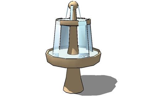 Fountain design details 3d model drawings sketch-up file - Cadbull