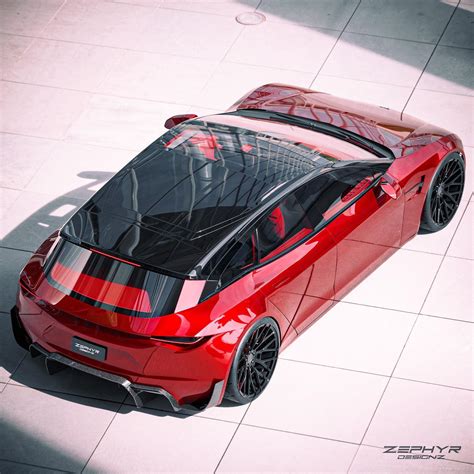 Four-Door Tesla Model R Shooting Brake Concept Is a Roadster Dreamt for Families - autoevolution