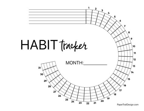 Habit Tracker Printable Wheel