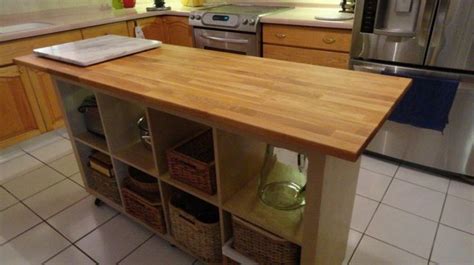 Ikea butcher block island | Kitchen island table, Kitchen work tables ...