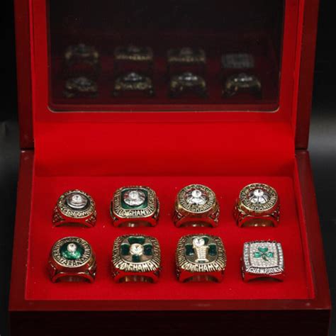 8 Boston Celtics NBA championship rings set - MVP Ring