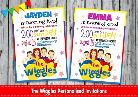 Wiggles Birthday Invitation Template - Cards Design Templates