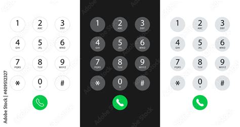 Smartphone dial keypad with numbers and letters. Interface keypad for touchscreen device ...