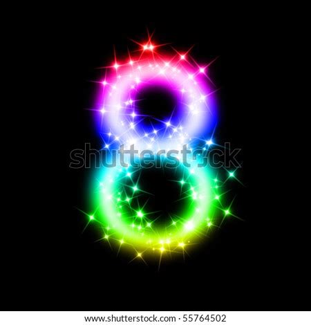 Glitter Number 8 Stock Photo 55764502 : Shutterstock