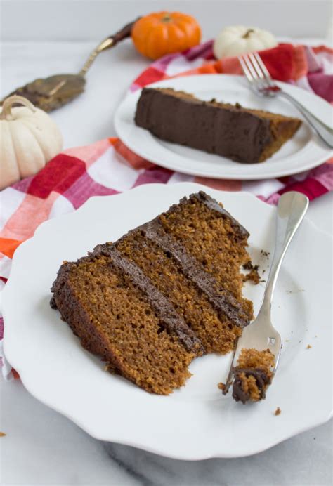 Pumpkin Cake Recipe with Fluffy Chocolate Frosting - Glitter, Inc.