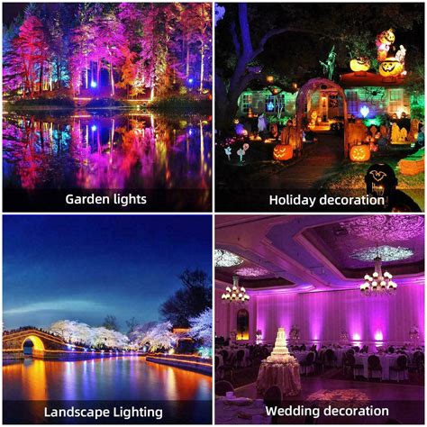 100W RGBW Outdoor LED Flood Light Security Spotlight Tree House Decoration Lamp | eBay