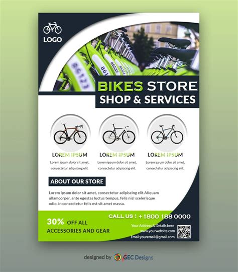 Bike stores and services Flyer Template | GEC Designs