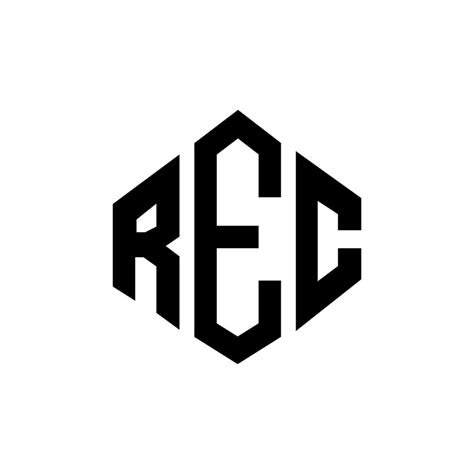 REC letter logo design with polygon shape. REC polygon and cube shape logo design. REC hexagon ...