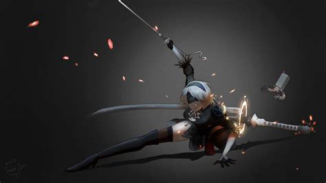 1920x1080 Resolution 2B Nier Automata Katana 1080P Laptop Full HD ...