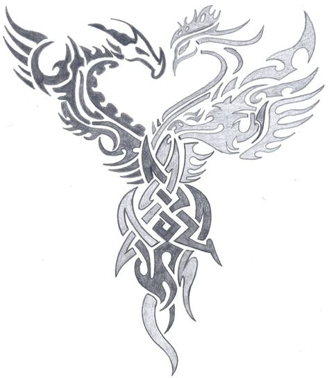 dragon vs phoenix tribal by fallensamurai22.deviantart.com on @DeviantArt Tribal Dragon Tattoos ...