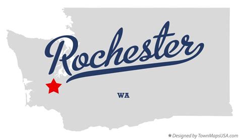 Map of Rochester, WA, Washington