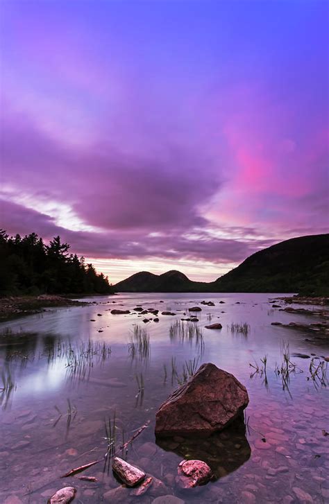 Dramatic Sunset at Jordan Pond Photograph by Juergen Roth - Fine Art America