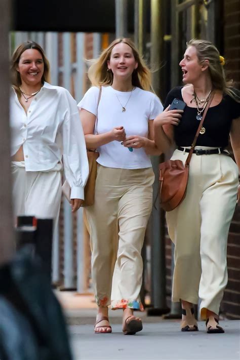 Jennifer Lawrence enjoys a stroll before joining few friends for dinner in New York City