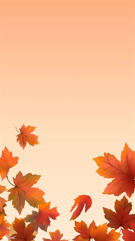 Red maple leaf framed background illustration | free image by rawpixel ...