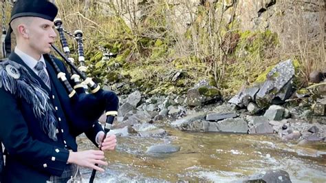 Bagpipes- Marie's Wedding beside a beautiful River - YouTube