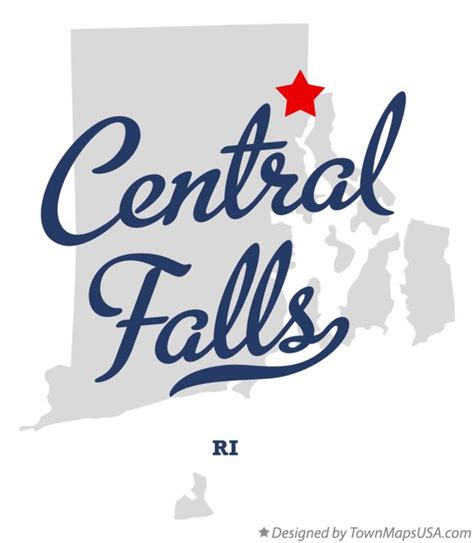 Map of Central Falls, RI, Rhode Island