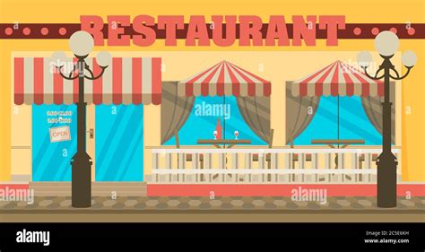 Courtyard entrance to restaurant Stock Vector Images - Alamy