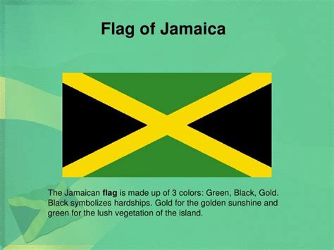 Meaning Of The Colors Of The Jamaican Flag - Sand Eugene