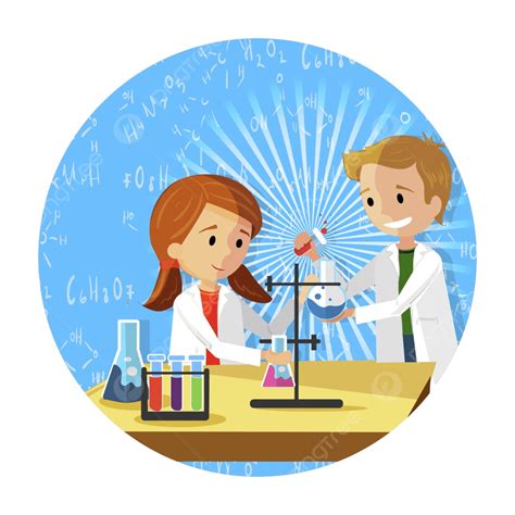 Chemistry Experiments Clipart Transparent PNG Hd, Children In Chemistry Class Making Experiments ...