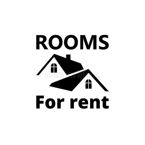 Room for Rent Sign Isolated on White Background Stock Vector - Illustration of advertising ...