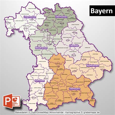 Bayern Karte Mit Landkreisen