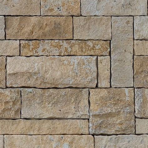 Stone texture 027: Stacked limestone & sandstone wall cladding - Square ...