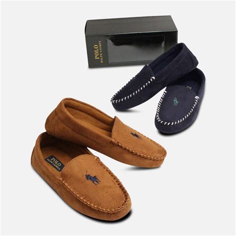 Ralph Lauren Polo Dezi 3 Navy Blue Mens Slippers