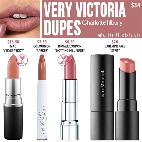 Charlotte Tilbury Very Victoria Matte Revolution Lipstick Dupes - All In The Blush