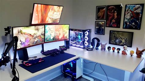 L Shaped Gaming Desk With Cable Management | vlr.eng.br
