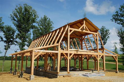 Timber Frame Barn - Bare Timber Frame - Timber Frame Construction ...