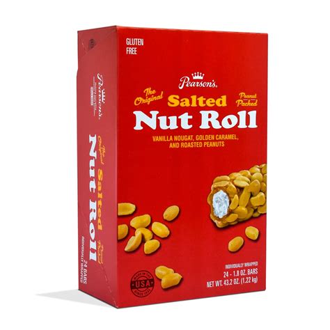 Buy Pearson's Original Salted Nut Roll | Peanut, Caramel, Nougat Candy | 24 Full- Size Candy ...