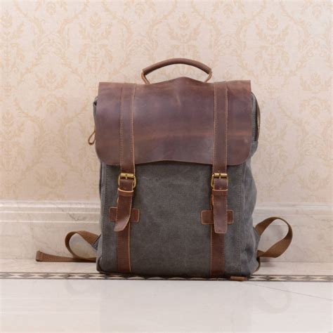 canvas and leather backpack by eazo | notonthehighstreet.com