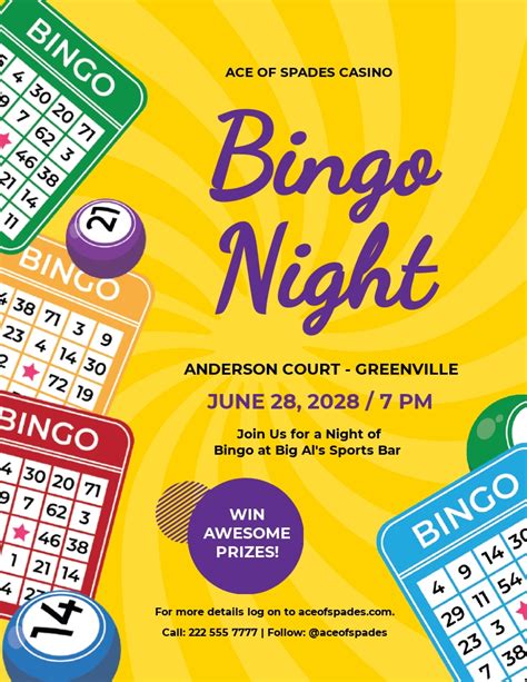 Bingo Flyer Template Free