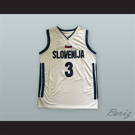 Goran Dragic 3 Slovenija National Team White Basketball Jersey — BORIZ