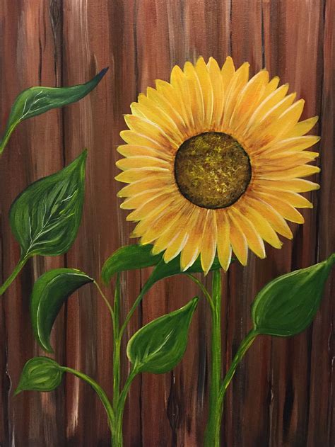 The Sunflower at DiCicco's Italian Restaurant Clovis - Paint Nite Events | Sunflower canvas ...