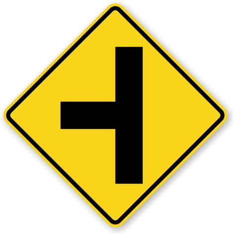 Side Road Traffic Sign - W2-2L, SKU: X-W2-2L