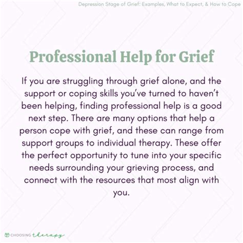 What happens in the Depression Stage of Grief?